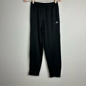 Adidas Kids Classic Black White Striped Joggers With ankle Zippers Size Large